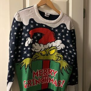 Dr. Seuss Grinchmas Sweater - White, Red, Green, Blue